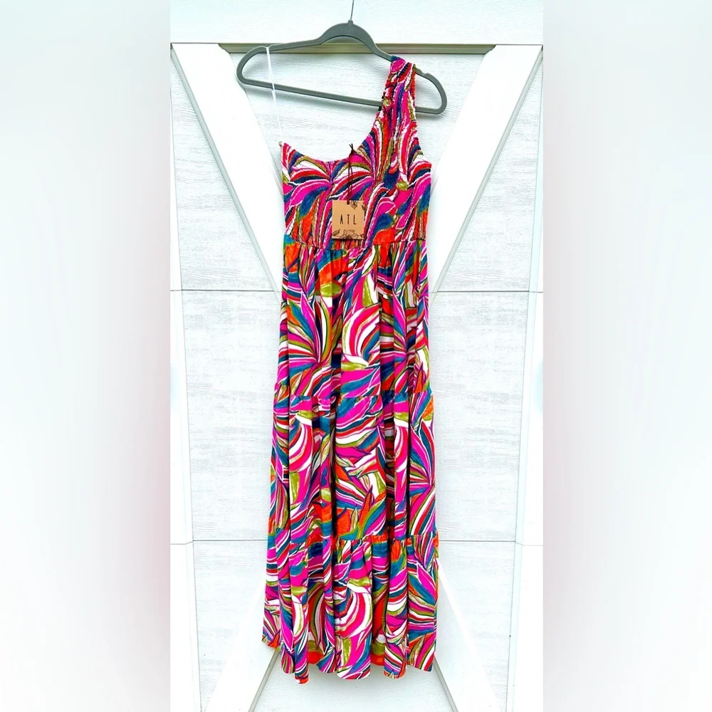 🔥Closet Clearout!🔥 Abel the Label Anthropologie Kelissa One Shoulder Maxi Dress - Picture 1 of 2